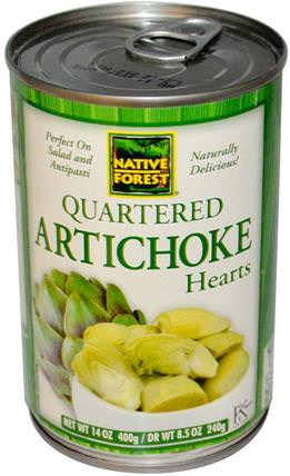 Quartered Artichoke Hearts, 14 oz (400 g) by Native Forest, 健康，膽固醇支持，朝鮮薊 HK 香港