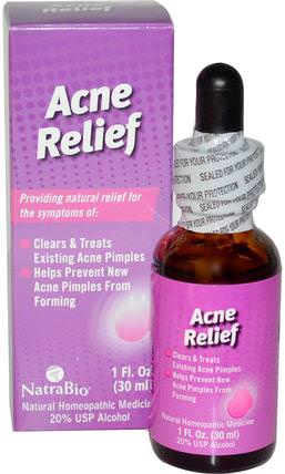 Acne Relief, 1 fl oz (30 ml) by NatraBio, 美容，粉刺外用產品，粉刺 HK 香港