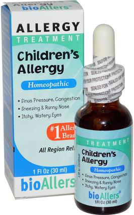 BioAllers, Childrens Allergy, Allergy Treatment, 1 fl oz (30 ml) by NatraBio, 健康，過敏，過敏 HK 香港
