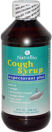 Cough Syrup, Expectorant Plus, 8 fl oz (240 ml) by NatraBio, 健康，感冒流感和病毒，感冒和流感，咳嗽糖漿 HK 香港