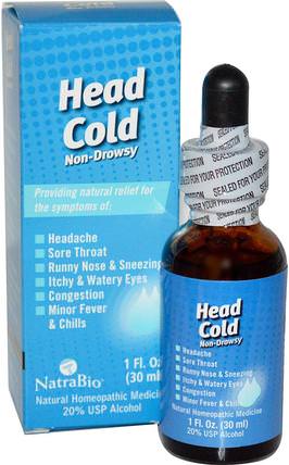 Head Cold, 1 fl oz (30 ml) by NatraBio, 健康，感冒流感和病毒，感冒和流感 HK 香港