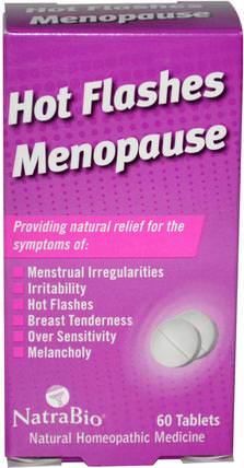 Hot Flashes Menopause, 60 Tablets by NatraBio, 健康，女性，更年期 HK 香港