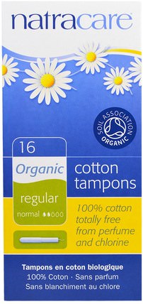 Organic Cotton Tampons, Regular, 16 Tampons by Natracare, 健康，女人，女人 HK 香港