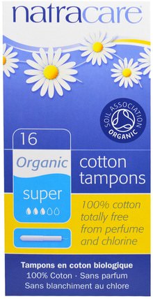 Organic Cotton Tampons, Super, 16 Tampons by Natracare, 健康，女人，女人 HK 香港