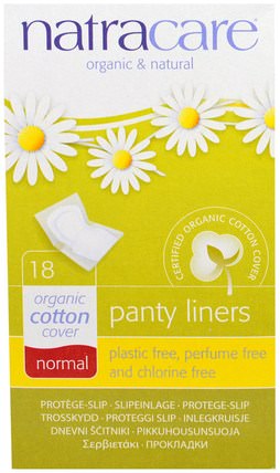 Organic & Natural Panty Liners, Normal, 18 Panty Liners by Natracare, 洗澡，美女，女人 HK 香港