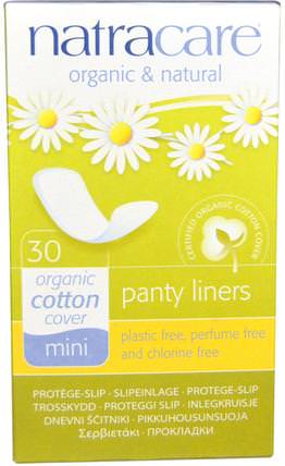 Panty Liners, Organic Cotton Cover, Mini, 30 Liners by Natracare, 健康，女性 HK 香港