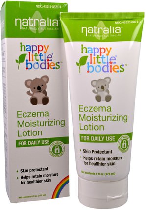 Happy Little Bodies, Eczema Moisturizing Lotion, 6 fl oz (175 ml) by Natralia, 洗澡，美容，潤膚露，嬰兒潤膚露 HK 香港