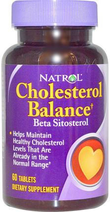 Cholesterol Balance, Beta Sitosterol, 60 Tablets by Natrol, 健康，膽固醇支持，膽固醇 HK 香港