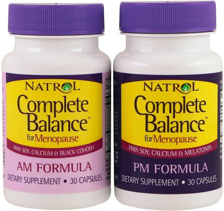 Complete Balance for Menopause AM & PM Formula, Two Bottles 30 Capsules Each by Natrol, 健康，女性 HK 香港