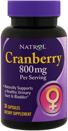 Cranberry, 800 mg, 30 Capsules by Natrol, 草藥，酸果蔓汁提取物 HK 香港
