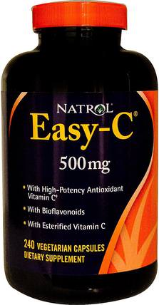 Easy-C, 500 mg, 240 Veggie Caps by Natrol, 維生素 HK 香港