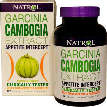 Garcinia Cambogia Extract, Appetite Intercept, 120 Capsules by Natrol, 減肥，飲食，藤黃果 HK 香港