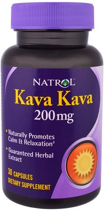 Kava Kava, 200 mg, 30 Capsules by Natrol, 草藥，卡瓦卡瓦 HK 香港