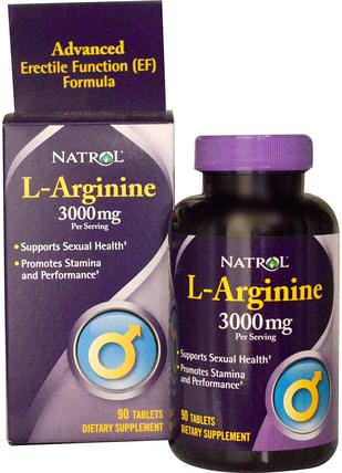 L-Arginine, 3000 mg, 90 Tablets by Natrol, 補充劑，氨基酸，精氨酸 HK 香港