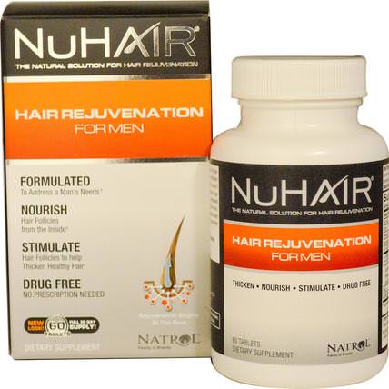 NuHair, Hair Rejuvenation for Men, 60 Tablets by Natrol, 健康，男人，洗澡，美容，頭髮稀疏和再生 HK 香港