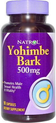 Yohimbe Bark, 500 mg, 90 Capsules by Natrol, 健康，男人，育亨賓 HK 香港