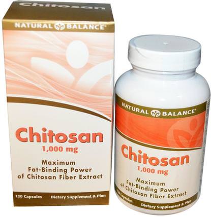 Chitosan, 1.000 mg, 120 Capsules by Natural Balance, 減肥，飲食，殼聚醣，健康 HK 香港
