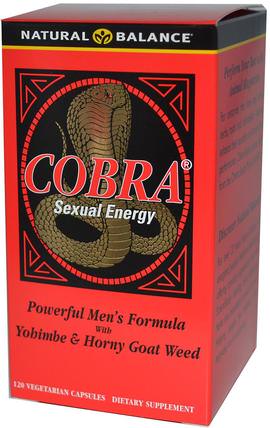Cobra Sexual Energy, 120 Vegetarian Capsules by Natural Balance, 健康，男人，muira puama marapuama HK 香港