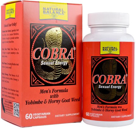 Cobra, Sexual Energy, 60 Vegetarian Capsules by Natural Balance, 健康，男人，角質山羊雜草 HK 香港