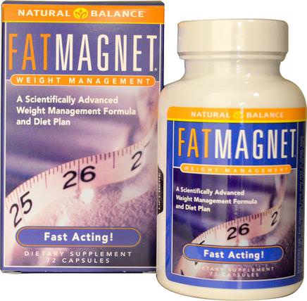 Fat Magnet, Weight Management, 72 Veggie Caps by Natural Balance, 健康，飲食 HK 香港