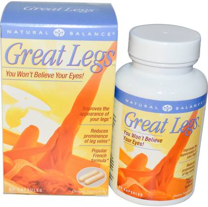 Great Legs, Original Vein Formula, 60 Veggie Caps by Natural Balance, 健康，女性 HK 香港