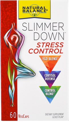Slimmer Down Stress Control, 60 Veggie Caps by Natural Balance, 健康，飲食，補品 HK 香港