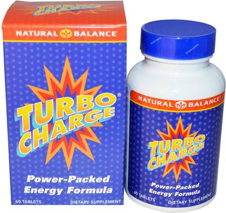Turbo Charge, 60 Tablets by Natural Balance, 健康，精力 HK 香港