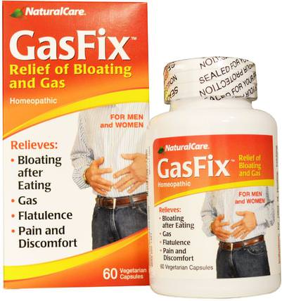 GasFix, 60 Veggie Caps by Natural Care, 健康，消化，胃 HK 香港