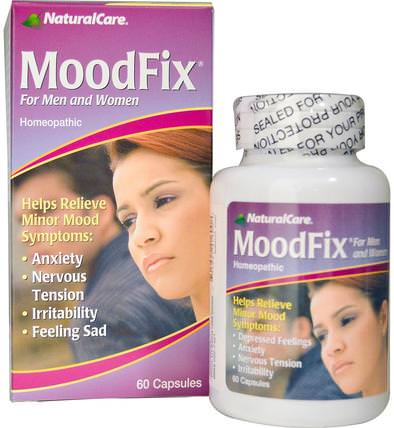 MoodFix, For Men and Women, 60 Capsules by Natural Care, 補品，順勢療法，健康，心情 HK 香港