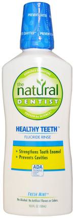 Healthy Teeth Fluoride Rinse, Fresh Mint, 16.9 fl oz (500 ml) by Natural Dentist, 洗澡，美容，口腔牙齒護理，漱口水 HK 香港