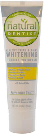 Healthy Teeth & Gums Whitening Fluoride Toothpaste, Peppermint Twist, 5.0 oz (142 g) by Natural Dentist, 沐浴，美容，牙膏，口腔牙齒護理，牙齒美白 HK 香港