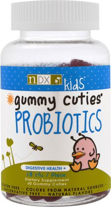Kids, Gummy Cuties, Probiotics, 60 Gummy Cuties by Natural Dynamix, 補充劑，gummies，益生菌，兒童益生菌 HK 香港