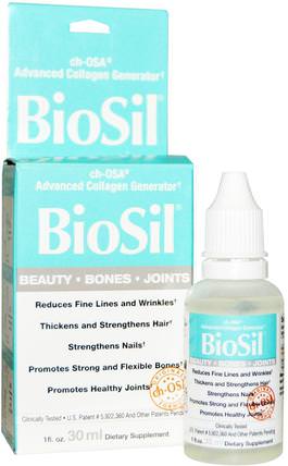 BioSil, ch-OSA Advanced Collagen Generator, 1 fl oz (30 ml) by Natural Factors, 健康，骨骼，骨質疏鬆症，膠原蛋白，補品，礦物質，矽膠（矽） HK 香港