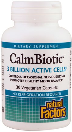 Calm Biotic, 30 Vegetarian Capsules by Natural Factors, 補充劑，益生菌 HK 香港