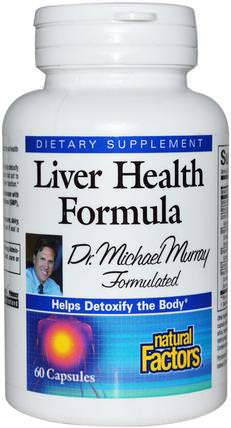 Liver Health Formula, 60 Capsules by Natural Factors, 健康，排毒，siliphos（水飛薊賓植物體），肝臟支持 HK 香港