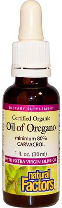 Oil of Oregano, 1 fl oz (30 ml) by Natural Factors, 補充劑，牛至油，牛至油液 HK 香港