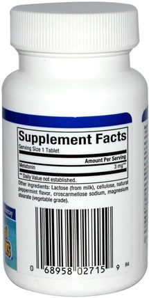 Stress-Relax, Melatonin, 3 mg, 90 Chewable Tablets by Natural Factors, 補充劑，褪黑激素3毫克 HK 香港