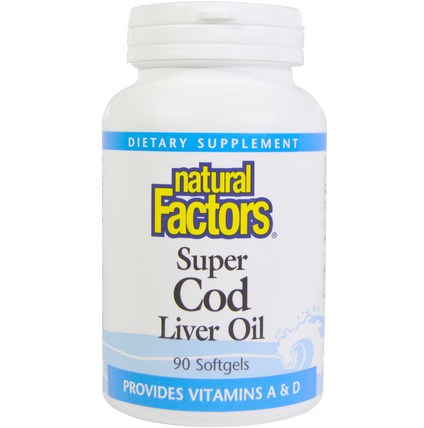 Super Cod Liver Oil, 90 Softgels by Natural Factors, 補充劑，efa omega 3 6 9（epa dha），魚肝油，魚肝油軟膠囊 HK 香港