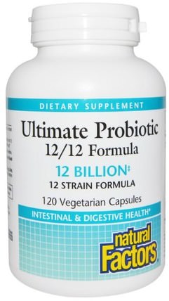 Ultimate Probiotic, 12/12 Formula, 120 Vegetarian Capsules by Natural Factors, 補充劑，益生菌 HK 香港