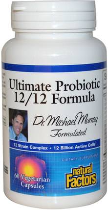 Ultimate Probiotic 12/12 Formula, 60 Vegetarian Capsules by Natural Factors, 補充劑，益生菌，冰冷藏產品 HK 香港