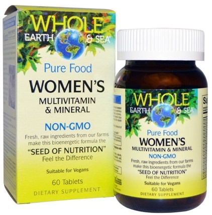 Whole Earth & Sea, Womens Multivitamin & Mineral, 60 Tablets by Natural Factors, 維生素，女性多種維生素 HK 香港
