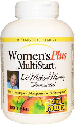 Womens Plus MultiStart, 180 Tablets by Natural Factors, 維生素，女性多種維生素 HK 香港