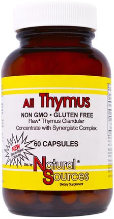 All Thymus, 60 Capsules by Natural Sources, 補充劑，胸腺，感冒和病毒，免疫系統 HK 香港