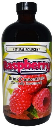 Raspberry Drink Concentrate, Naturally Sweetened, 16 fl oz (480 ml) by Natural Sources, 食品，咖啡茶和飲料，果汁 HK 香港