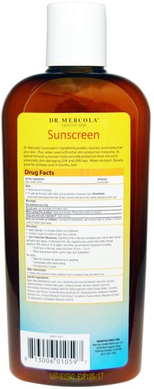 健康 - Dr. Mercola, Natural Sunscreen, SPF 30, 8 fl oz (236 ml)