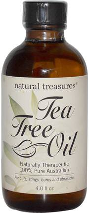 BNG, Tea Tree Oil, 100% Pure Australian, 4.0 fl oz by Natural Treasures, 沐浴，美容，香薰精油，茶樹精油 HK 香港