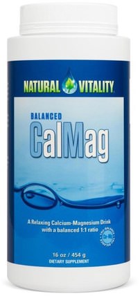 Balanced CalMag, Original (Unflavored), 16 oz (454 g) by Natural Vitality, 補充劑，礦物質，鈣和鎂 HK 香港