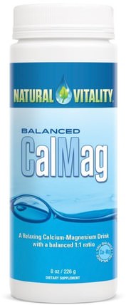 Balanced CalMag, Original (Unflavored), 8 oz (226 g) by Natural Vitality, 補充劑，礦物質，鈣和鎂 HK 香港