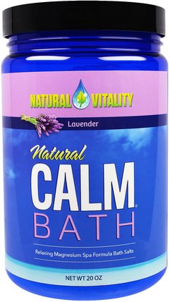 Natural Calm Bath, Lavender, 20 oz by Natural Vitality, 洗澡，美容，浴鹽 HK 香港