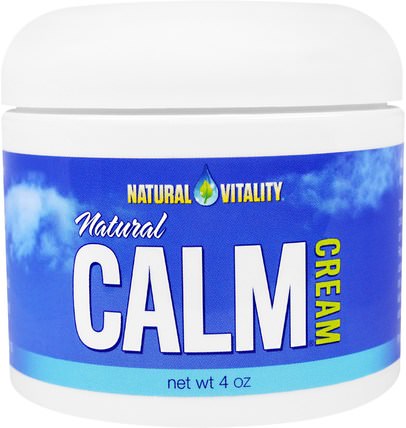 Natural Calm Cream, 4 oz by Natural Vitality, 補品，礦物質，鎂，美容，面部護理 HK 香港